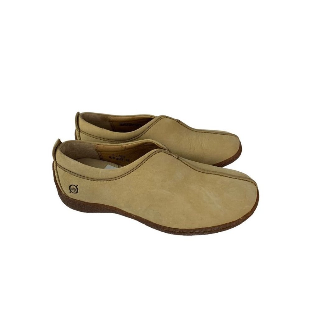 Size 6 Born Women's Tan Nubuck Pull On Split Toe Loafer EUR 36.5